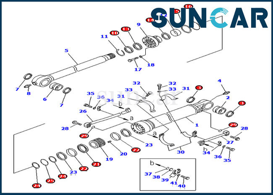 kaufen Zylinder-Ausrüstungen 7079967310 Bagger-Bucket Seal Repair-Ausrüstungs-707-99-67310 PC400-6 PC450-6 KOMATSU online manufacture