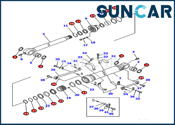 kaufen 707-99-67315 7079967315 Service-Ausrüstungen Eimer-Rollsiegel-Kit Fits Komatsus PC400LC-7 PC400-6C PC400-7 online manufacture