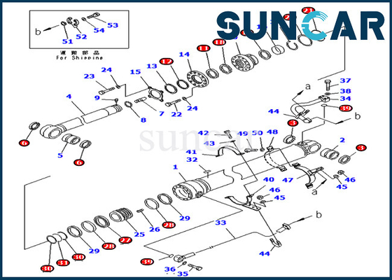kaufen Der Arm-Zylinder-Service-Ausrüstungs-707-99-76140 Sitze vorbildliches Komatsu PC400LC-7 PC400-7 Eimer-Dichtungs-der Ausrüstungs-7079976140 online manufacture