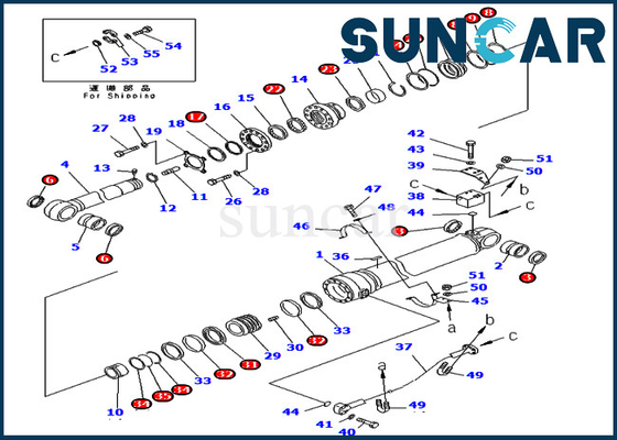 kaufen Bagger Arm Service Kit Parts 707-99-69770 7079969770 für Hydrozylinder KOMATSU PC400-7 PC400LC-7 online manufacture