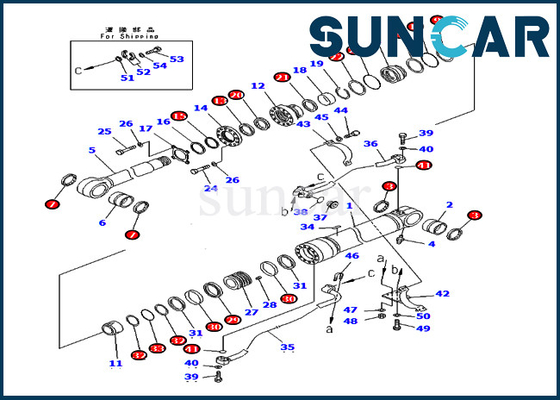 kaufen Boom-Reparatur-Robbe Kit Hydraulic Cylinder 707-99-72270 7079972270 KOMATSU PC400-7 PC400LC-7 für Lader online manufacture