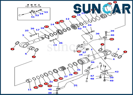 kaufen 707-99-65200 7079965200 Dichtungs-Ausrüstung Boom-Zylinder-Service-Kit For Komatsu Modelss PC400-7 PC400LC-7 online manufacture