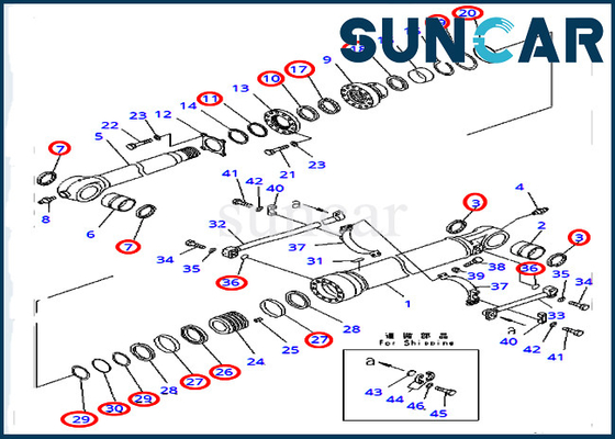 kaufen PC400-7 PC400LC-7 KOMATSU 707-99-72290 7079972290 Bagger Repair Seal Kit Bucket Hydraulic Cylinder online manufacture