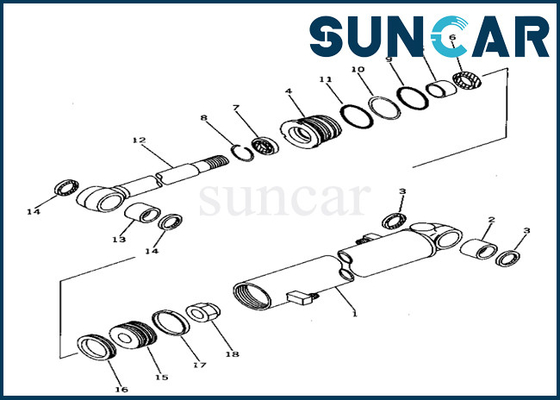 kaufen Arm-Rollsiegel-Ausrüstung 20T-63-02070 20T6302070 KOMATSU für Zylinder-Dichtungs-Ausrüstung des Arm-PC40-6 online manufacture