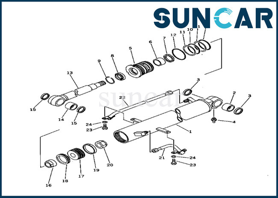 kaufen Boom-Rollsiegel Kit For PC40-6 der Boom-Zylinder-Dichtungs-Ausrüstungs-20T-63-02060 20T6302060 KOMATSU online manufacture