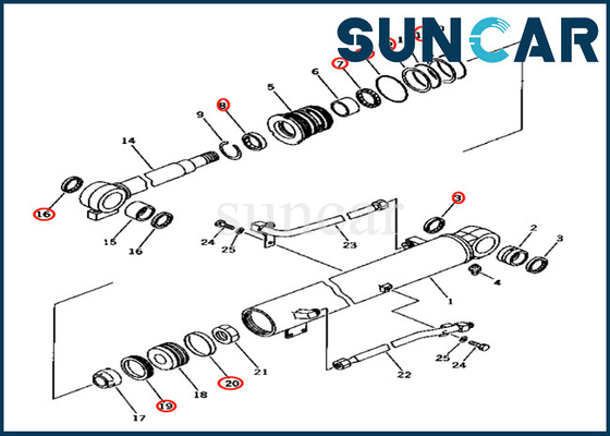 kaufen 707-98-26560 Boom-Rollsiegel-Kit Fors PC40-7 KOMATSU 7079826560 Boom-Rollsiegel-Reparatur-Set online manufacture