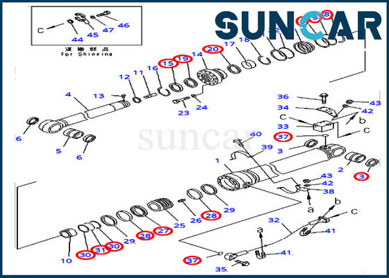 kaufen 707-99-69710 7079969710 Arm-Zylinder-KOMATSU-Überseeversion Dichtungs-Kit Fors PC400-7 PC400LC-7 PC450-7 online manufacture