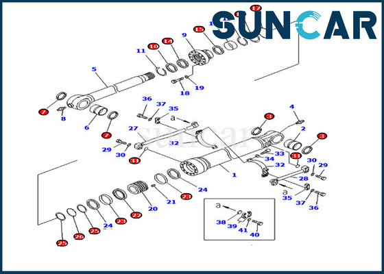 kaufen Bagger Komatsu Sealing Kit der Eimer-Zylinder-Service-Ausrüstungs-707-99-72240 PC400-7 PC450LC-7 PC400LC-7 online manufacture