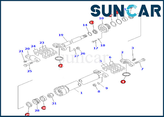 kaufen Superrollsiegel Kit Fits GD825A-2 Zugstangen-Seiten-Schieberollsiegel-Kit Komatsus 7079835110 zwischenlagen-707-98-35110 online manufacture