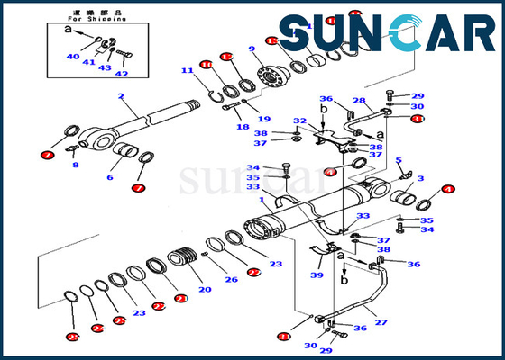 kaufen 707-99-75910 Service-Teile Eimer-Dichtungs-Kit For Hydraulic Cylinder Komatsus PC450-8 PC550LC-8 PC400LC-8 online manufacture