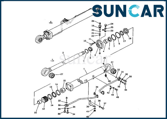 kaufen Boom-Rollsiegel-Ausrüstung 2086356100 208-63-56100 für PC400-1 KOMATSU Boom-Zylinder-Dichtungs-Ausrüstung online manufacture