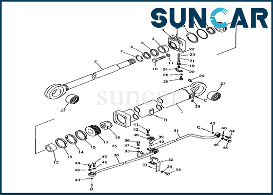 kaufen Boom-Rollsiegel-Ausrüstung 2086355300 208-63-55300 KOMATSU für PC400-1 PC400LC-1 Boom-Zylinder-Dichtungs-Ausrüstung online manufacture