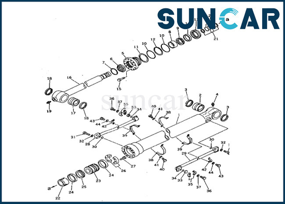 kaufen 208-63-72100 2086372100 Boom-Zylinder Boom-Rollsiegel-Kit Fors PC400-3 PC400LC-3, der Kit Komatsu versiegelt online manufacture