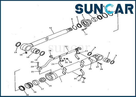 kaufen 208-63-74100 2086374100 Eimer-Zylinder-Reparatur-Set Eimer-Rollsiegel-Kit Komatsu Fitss PC400-3 PC400LC-3 online manufacture