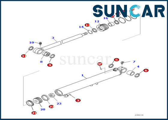 kaufen 707-98-57330 7079857330 Boom-Schwingen-Zylinder-Dichtungs-Ausrüstung Boom-Schwingen-Rollsiegel-Kit Fors PC45MR-5 PC45MR-5M0 online manufacture
