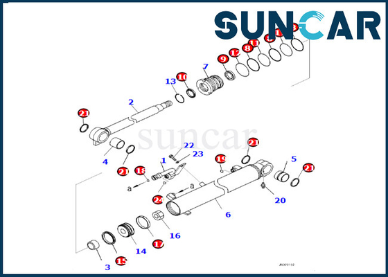 kaufen Hochwertige Boom-Rollsiegel-Ausrüstung 7219801280 721-98-01280 Sitze PC55MR-5 PC45MR-5 KOMATSU online manufacture