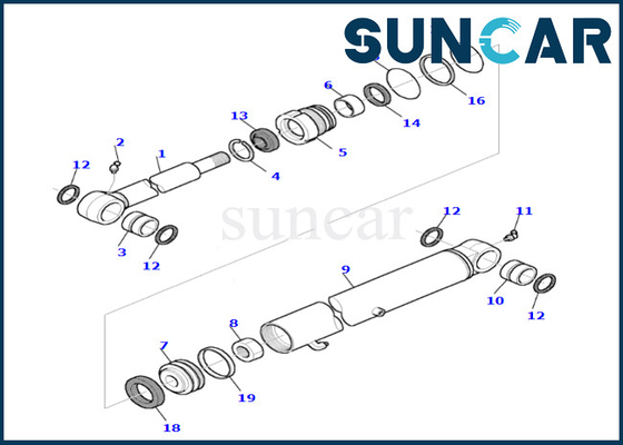 kaufen 878000540 Eimer-Zylinder-Reparatur-Set KOMATSU-Eimer-Rollsiegel-Kit Fors PC45R-8 hochwertiges online manufacture