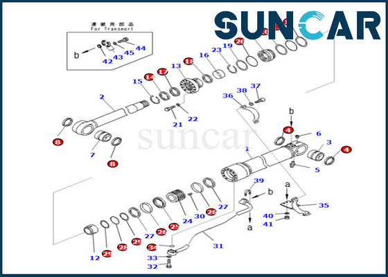 kaufen 707-99-72061 7079972061 Boom-Zylinder-Dichtungs-Ausrüstung Boom-Rollsiegel-Kit Fors PC490-10 PC490LC-10 KOMATSU online manufacture