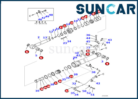kaufen KOMATSU 707-99-76190 7079976190 Arm-Rollsiegel Kit For PC400LCSE-8R PC500LC-8R PC500LC-8 online manufacture