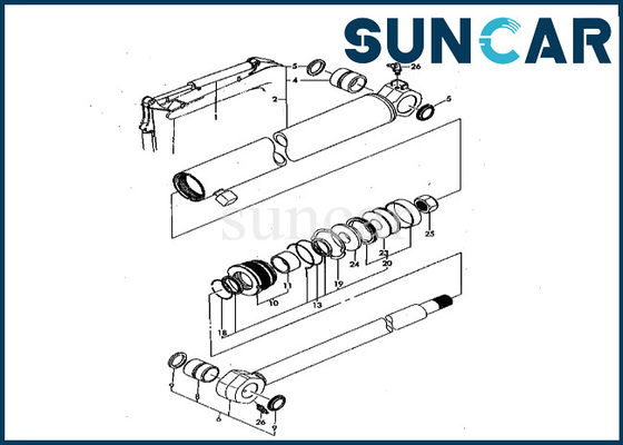 kaufen Arm-Rollsiegel Kit Komatsu YM172151-72020 YM17215172020 für Zylinder-Dichtungs-Ausrüstung des Arm-PC50FR-1 online manufacture