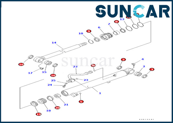 kaufen Eimer-Rollsiegel-Ausrüstung 707-98-25980 7079825980 für PC50MR-2 KOMATSU Eimer-Zylinder-Service-Ausrüstung online manufacture