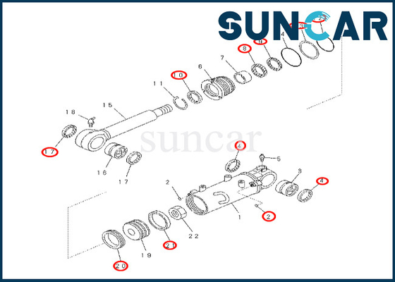 kaufen KOMATSU-Blatt-Rollsiegel-Ausrüstung 707-99-33420 7079933420 für Rollsiegel-Reparatur-Set des Blatt-PC57-7 online manufacture