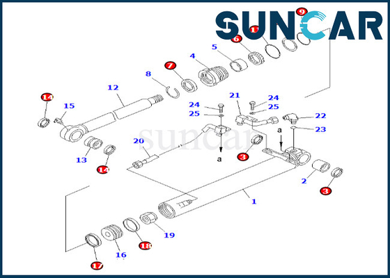 kaufen 707-98-26120 7079826120 Eimer-Zylinder-Reparatur-Set Eimer-Rollsiegel-Kit Fitss PC50UG-2 KOMATSU online manufacture