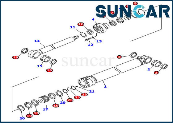 kaufen PC400LC-6Z KOMATSU 707-99-37680 7079937680 Rohr Looper-Robbe Kit Hydraulic Cylinder Repair Kits online manufacture