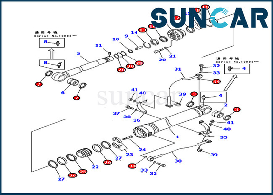 kaufen 707-99-68530 Bagger Repair Kits Arm-Rollsiegel-Kit For Komatsus PC400ST-6 PC400ST-6LC online manufacture