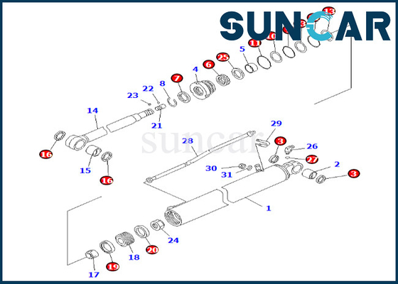 kaufen 707-99-35290 7079935290 hochwertige Arm-Zylinder-Service-Ausrüstung Arm-Rollsiegel-Kit Fors PC60-7 KOMATSU online manufacture