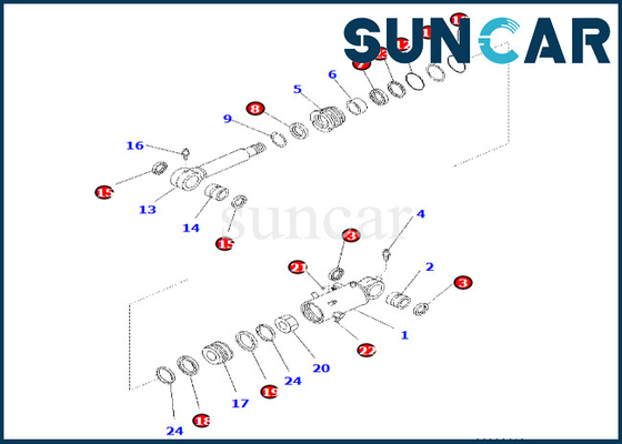 kaufen 707-99-42551 7079942551 Eimer-Zylinder-Service-Ausrüstung Eimer-Rollsiegel-Kit Fitss PC60-8 KOMATSU online manufacture