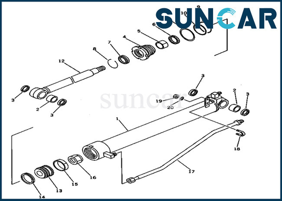 kaufen Arm-Rollsiegel-Ausrüstung 20T-63-02021 20T-63-02021 passt für PC40-5 Modell Komatsu Service Kit online manufacture
