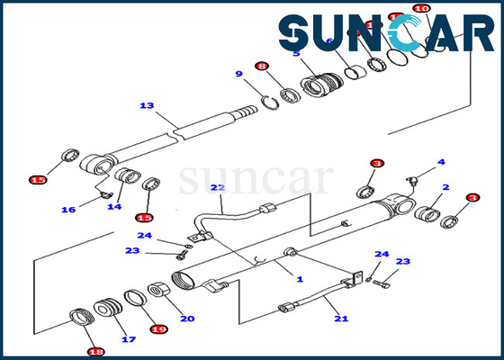 kaufen 707-98-25910 7079825910 Eimer-Dichtungs-Reparatur-Set-Hydrozylinder für KOMATSU PC40MR-1 PC45MR-1 online manufacture