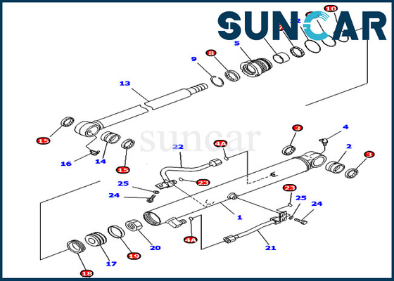kaufen 707-98-15740 7079815740 innere Teile KOMATSU-Öldichtungs-Kit For Bucket Cylinders PC40MR-1 PC40MRX-1 online manufacture