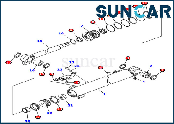 kaufen Rollsiegel-Reparatur-Sets der Boom-Dichtungs-Ausrüstungs-707-98-29500 passt Übersee-Spec. PC40MR-2 PC50MR-2 KOMATSU online manufacture