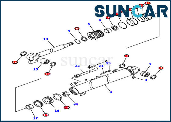 kaufen KOMATSU 707-98-34610 7079834610 Boom-Rollsiegel-Reparatur Kit For Equipment Models PC40R-8 PC45R-8 online manufacture