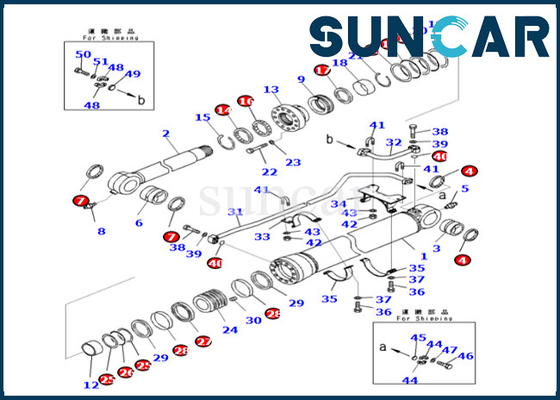 kaufen Eimer-Rollsiegel Kit Fits PC700LC-8E0 PC800-8E0 des Eimer-Zylinder-Reparatur-Set-707-99-69550 7079969550 KOMATSU online manufacture