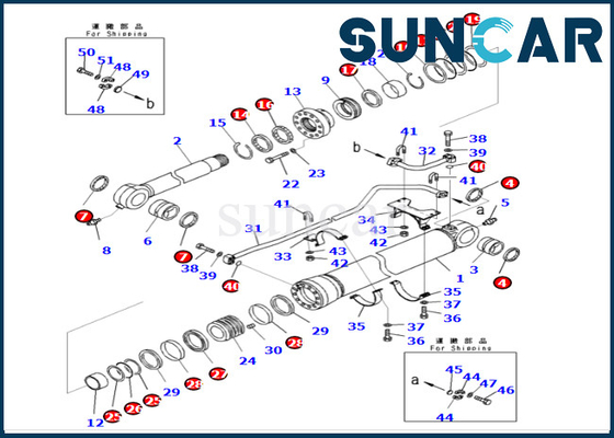 kaufen Hochwertige Eimer-Rollsiegel-Ausrüstung 707-99-69560 7079969560 für PC700LC-8E0 PC650LC-8E0 KOMATSU online manufacture