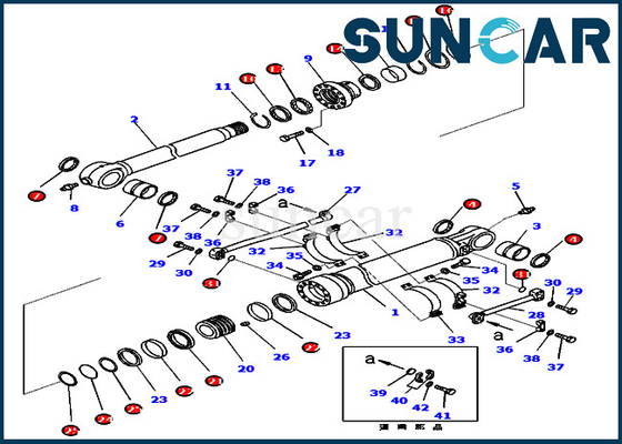 kaufen 707-99-67470 7079967470 Arm-Zylinder-Reparatur-Robbe Kit For KOMATSU PC450-8 PC460LC-8 PC430-8 online manufacture