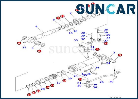 kaufen Entferner-Rollsiegel-Ausrüstung 707-99-46030 7079946030 Entferner-Zylinder-Dichtungs-Ausrüstung KOMATSU-Sitz-PC600-8 PC600LC-8 online manufacture