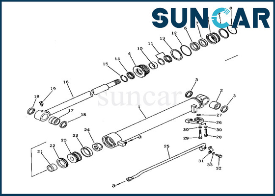 kaufen Arm-Rollsiegel Kit For PC60U-3 der Arm-Zylinder-Ersatz-Ausrüstungs-201-63-33300 2016333300 KOMATSU online manufacture