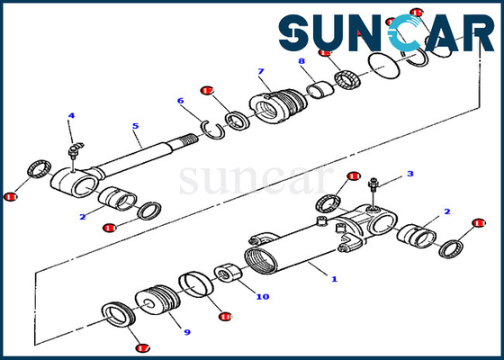 kaufen 878000418 Blatt-Rollsiegel-Reparatur Kit For Excavator Service Parts PC45R-8 PC45-1 KOMATSU online manufacture