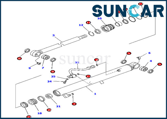 kaufen KOMATSU bewaffnen Dichtungs-Reparatur-Sets 707-98-15770 7079815770 PC45MR-3 Bagger Cylinder Service Parts online manufacture