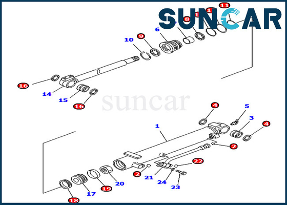 kaufen 707-98-14770 7079814770 Service-Ausrüstungen Winkel-Rollsiegel-Kit For Komatsus PC45MR-3 PC50MR-2 PC55MR-3 online manufacture