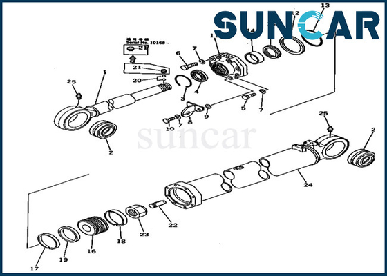 kaufen Hydrozylinder 2096366300 Arm-Dichtungs-Kit Service Kitss 209-63-66300 für KOMATSU-Bagger PC650-1 online manufacture