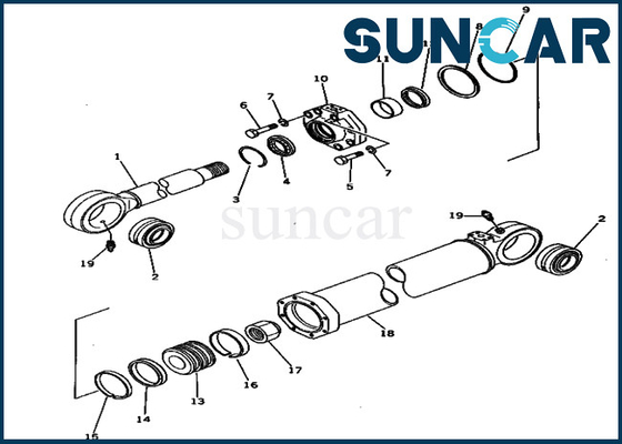 kaufen PC650-1 KOMATSU Eimer-Öldichtungs-Ausrüstung 209-63-76500 2096376500 Zylinder-Ersatz-versiegelnde Ausrüstungen online manufacture