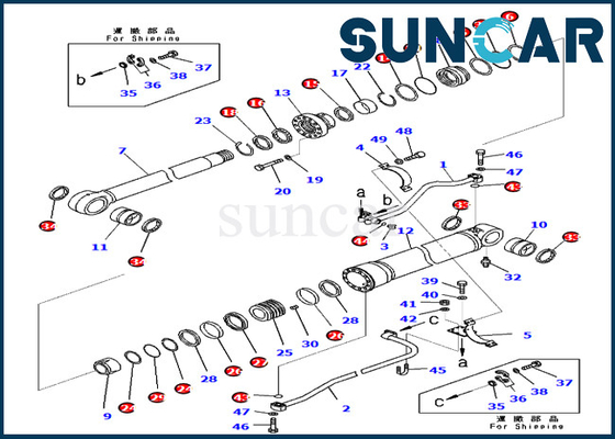 kaufen PC650LC-11 PC700LC-11 KOMATSU 721-98-01360 7219801360 Boom-Rollsiegel Kit Service Kits online manufacture