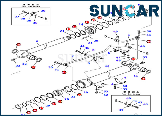 kaufen KOMATSU 721-98-02220 7219802220 Eimer-Dichtungs-Ausrüstung des Zylinder-Service-Ausrüstungs-Bagger-PC700LC-11 PC700LC-11E0 online manufacture