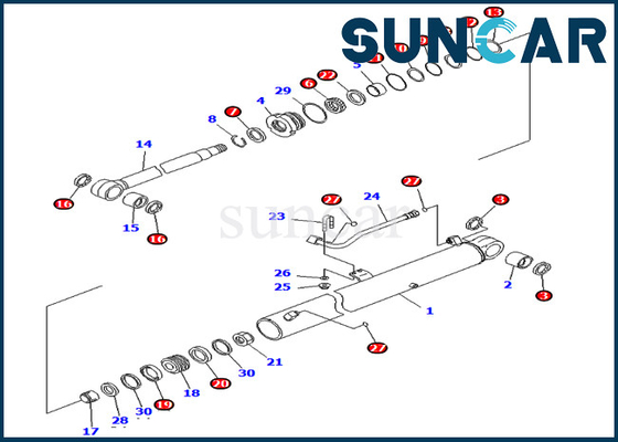 kaufen PC70-8 KOMATSU 707-99-36710 7079936710 Boom-hydraulisches Rollsiegel Kit Replacement Kits online manufacture