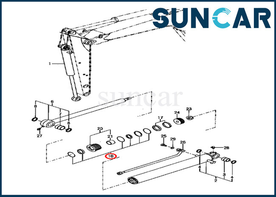 kaufen PC70FR-1 KOMATSU Eimer-Dichtungs-Reparatur Kit Hydraulic Cylinder Bagger-YM172187-72770 YM17218772770 online manufacture
